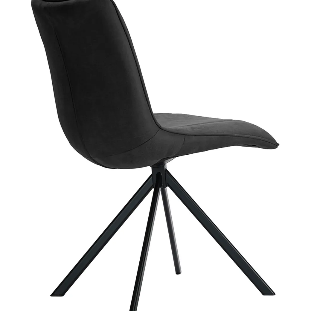 Outlet Pronto Wonen Eetkamerstoel Fare microleder antraciet
