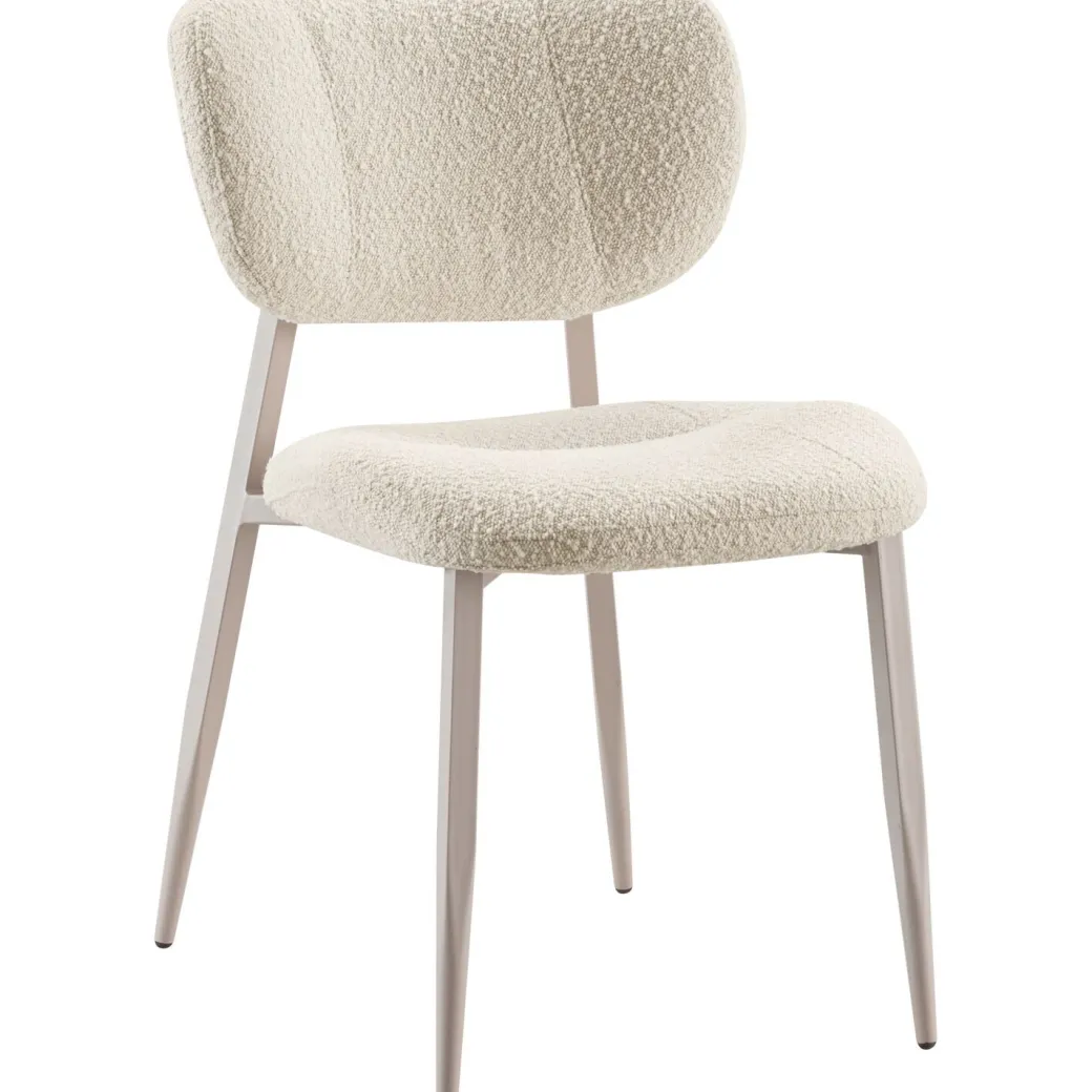 Pronto Wonen Eetkamerstoel Gomba bouclé ecru