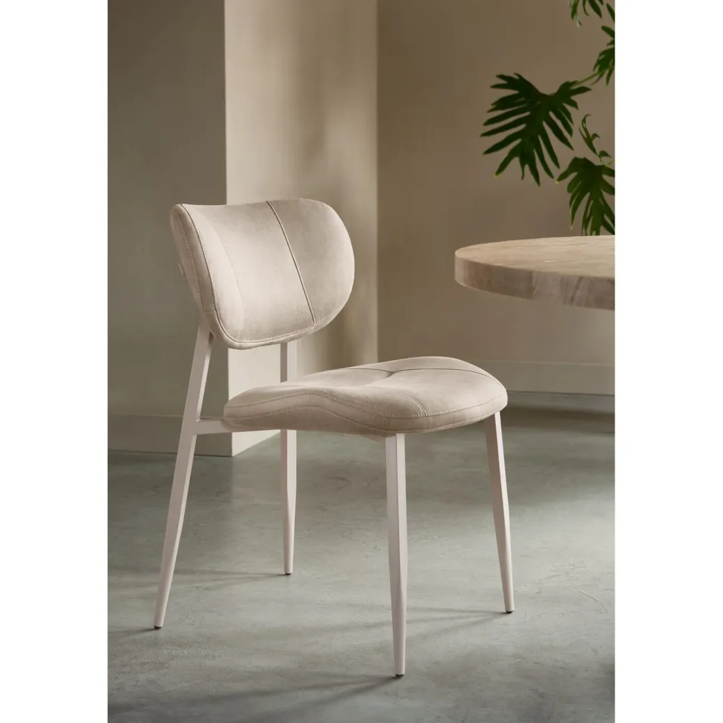 Best Pronto Wonen Eetkamerstoel Gomba microvezel beige