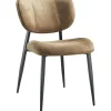 Online Pronto Wonen Eetkamerstoel Gomba velvet lichtbruin