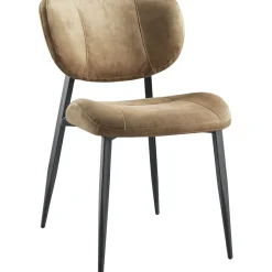 Online Pronto Wonen Eetkamerstoel Gomba velvet lichtbruin