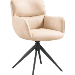 Outlet Pronto Wonen Eetkamerstoel Lasanto draaibaar microvezel beige