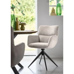 Clearance Pronto Wonen Eetkamerstoel Lasanto draaibaar ecru