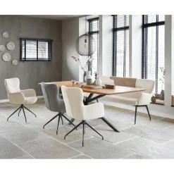 Discount Pronto Wonen Eetkamerstoel Lembo draaibaar grijs