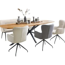 Discount Pronto Wonen Eetkamerstoel Lembo draaibaar grijs