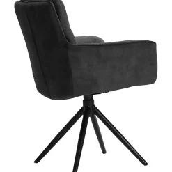 Best Pronto Wonen Eetkamerstoel Letta draaibaar velvet antraciet