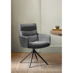 Best Pronto Wonen Eetkamerstoel Letta draaibaar velvet antraciet