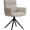 Pronto Wonen Eetkamerstoel Letta draaibaar velvet beige