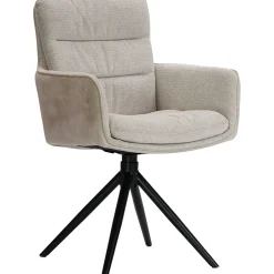 Pronto Wonen Eetkamerstoel Letta draaibaar velvet beige