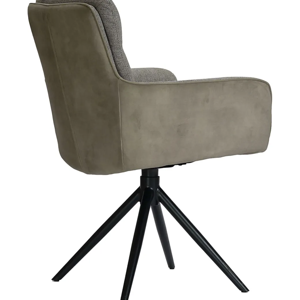 Clearance Pronto Wonen Eetkamerstoel Letta draaibaar velvet groen