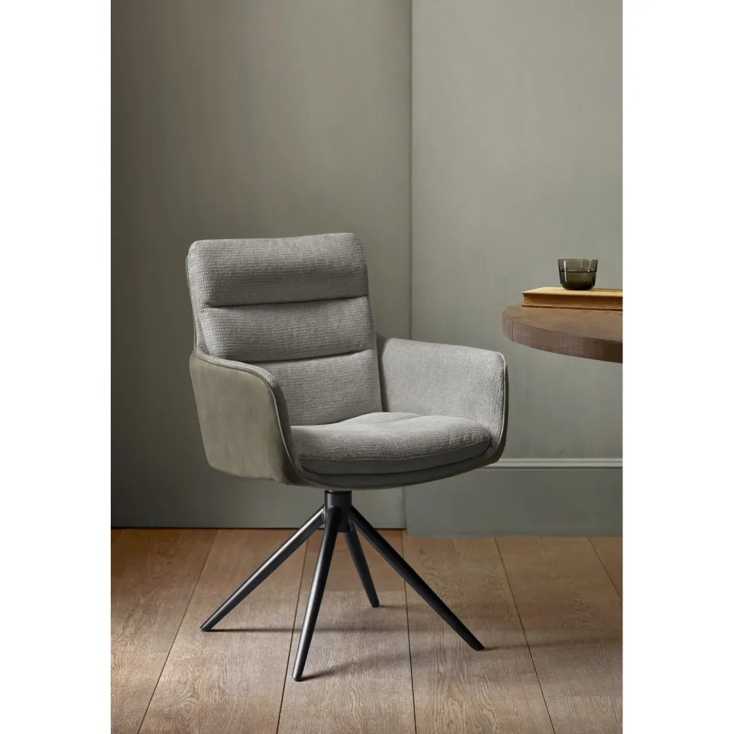 Clearance Pronto Wonen Eetkamerstoel Letta draaibaar velvet groen