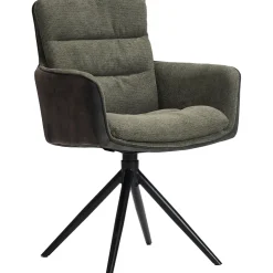 New Pronto Wonen Eetkamerstoel Letta draaibaar velvet donkergroen