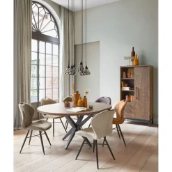 Best Pronto Wonen Eetkamerstoel Loana microvezel zandbeige