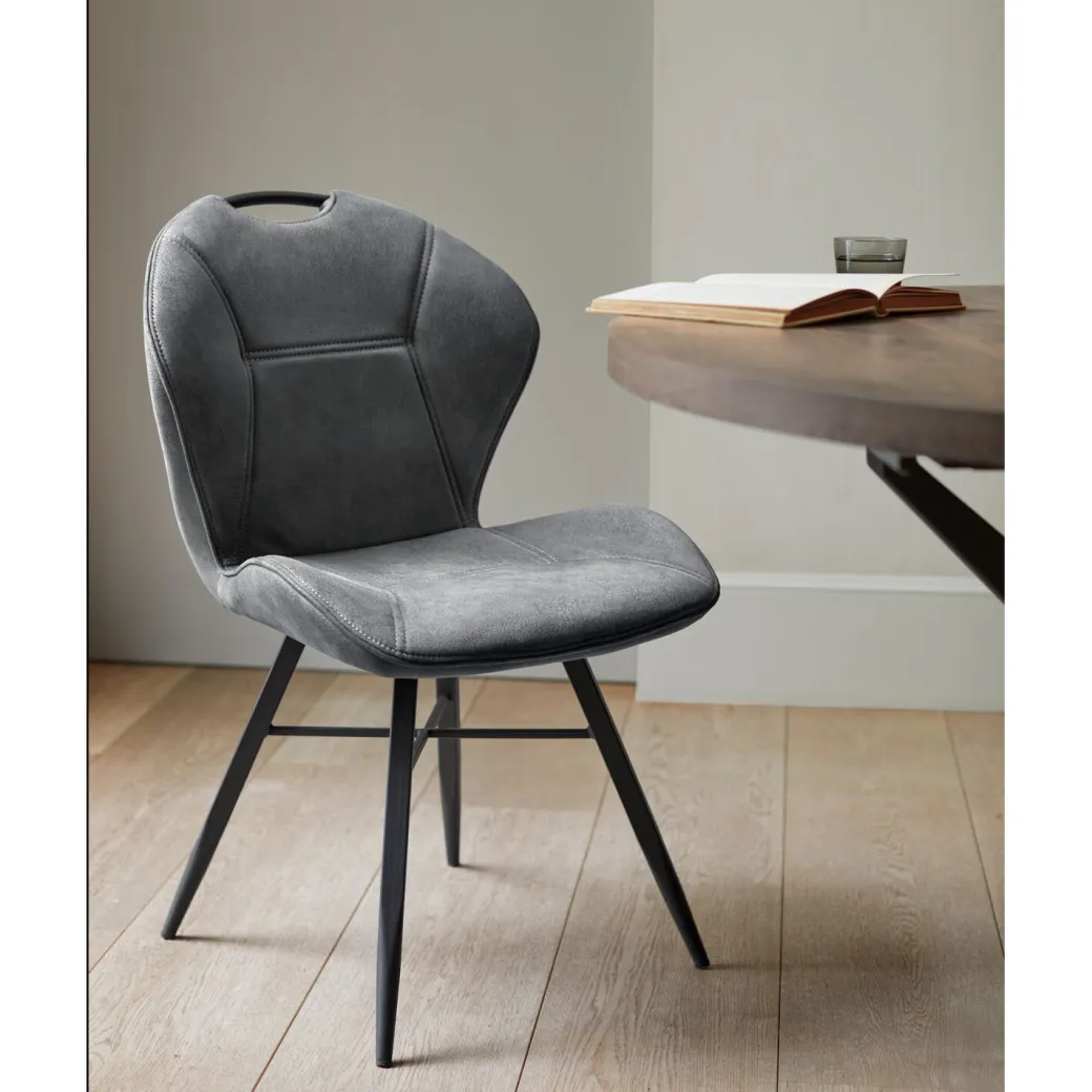 Hot Pronto Wonen Eetkamerstoel Loana microvezel antraciet