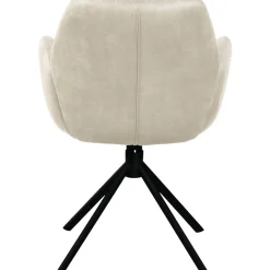 Outlet Pronto Wonen Eetkamerstoel Loranzo draaibaar microvezel beige