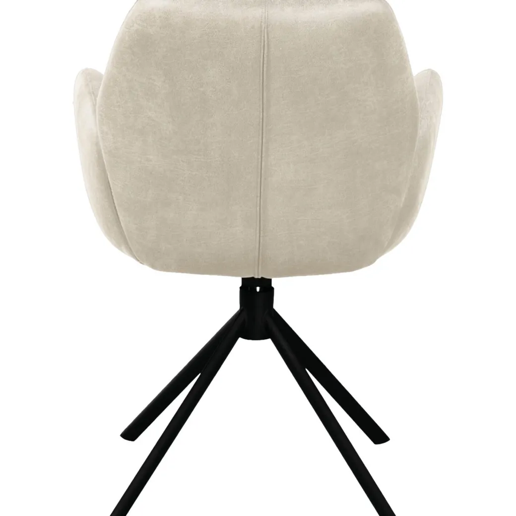 Outlet Pronto Wonen Eetkamerstoel Loranzo draaibaar microvezel beige
