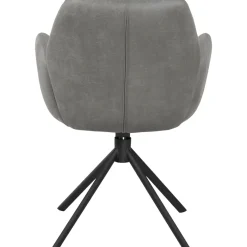 New Pronto Wonen Eetkamerstoel Loranzo draaibaar microvezel grijs