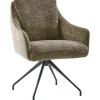 Pronto Wonen Eetkamerstoel Meltina draaibaar velvet groen