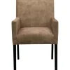 Clearance Pronto Wonen Eetkamerstoel met armleuning Avanza velvet beige