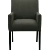 Pronto Wonen Eetkamerstoel met armleuning Avanza bouclé grijs