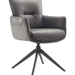 New Pronto Wonen Eetkamerstoel Mirandola draaibaar microleder antraciet