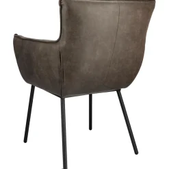 Sale Pronto Wonen Eetkamerstoel Novile microleder donkergrijs