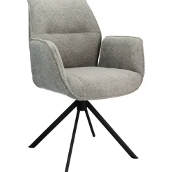 Pronto Wonen Eetkamerstoel Ombrone draaibaar chenille donkergrijs