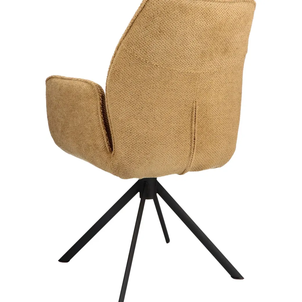 Hot Pronto Wonen Eetkamerstoel Ombrone draaibaar chenille bruin