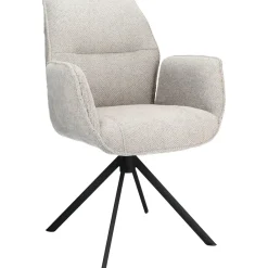 New Pronto Wonen Eetkamerstoel Ombrone draaibaar chenille grijs
