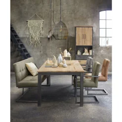 Online Pronto Wonen Eetkamerstoel Oro microleder groen