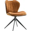 Sale Pronto Wonen Eetkamerstoel Tantini draaibaar microvezel cognac