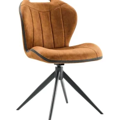 Sale Pronto Wonen Eetkamerstoel Tantini draaibaar microvezel cognac