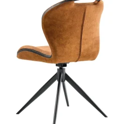 Sale Pronto Wonen Eetkamerstoel Tantini draaibaar microvezel cognac
