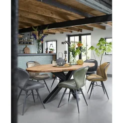 Hot Pronto Wonen Eetkamerstoel Tantini microvezel taupe