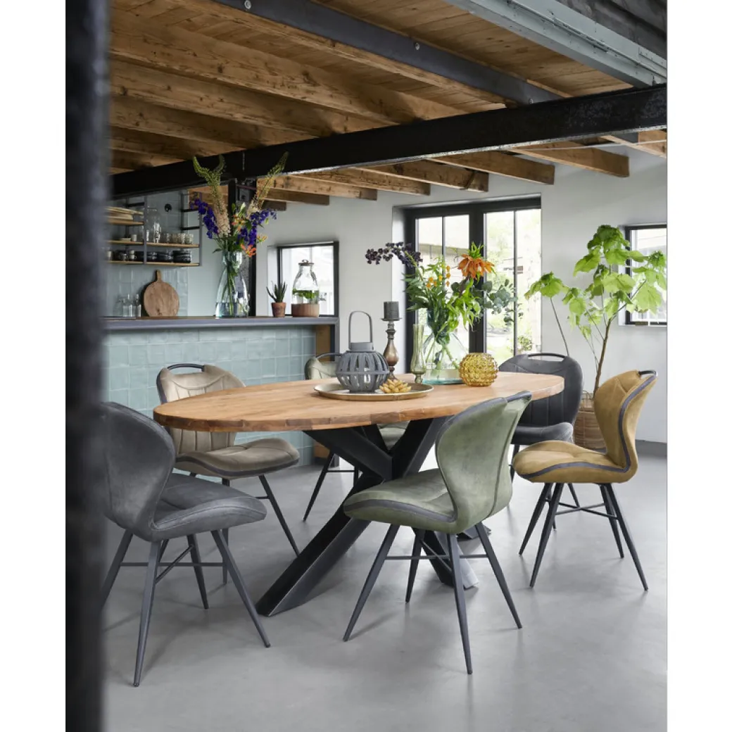 Hot Pronto Wonen Eetkamerstoel Tantini microvezel taupe