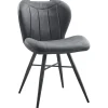 Outlet Pronto Wonen Eetkamerstoel Tantini microvezel antraciet
