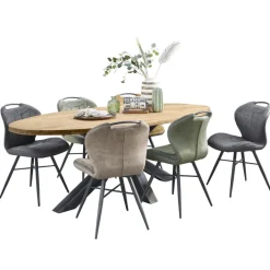Clearance Pronto Wonen Eetkamerstoel Tantini microvezel groen