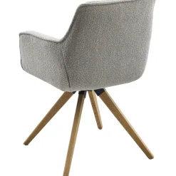 New Pronto Wonen Eetkamerstoel Turelli draaibaar bouclé grijs