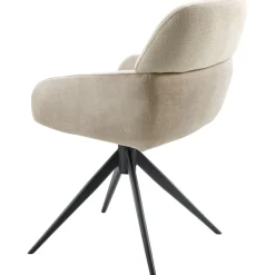 Pronto Wonen Eetkamerstoel Veda draaibaar microvezel beige