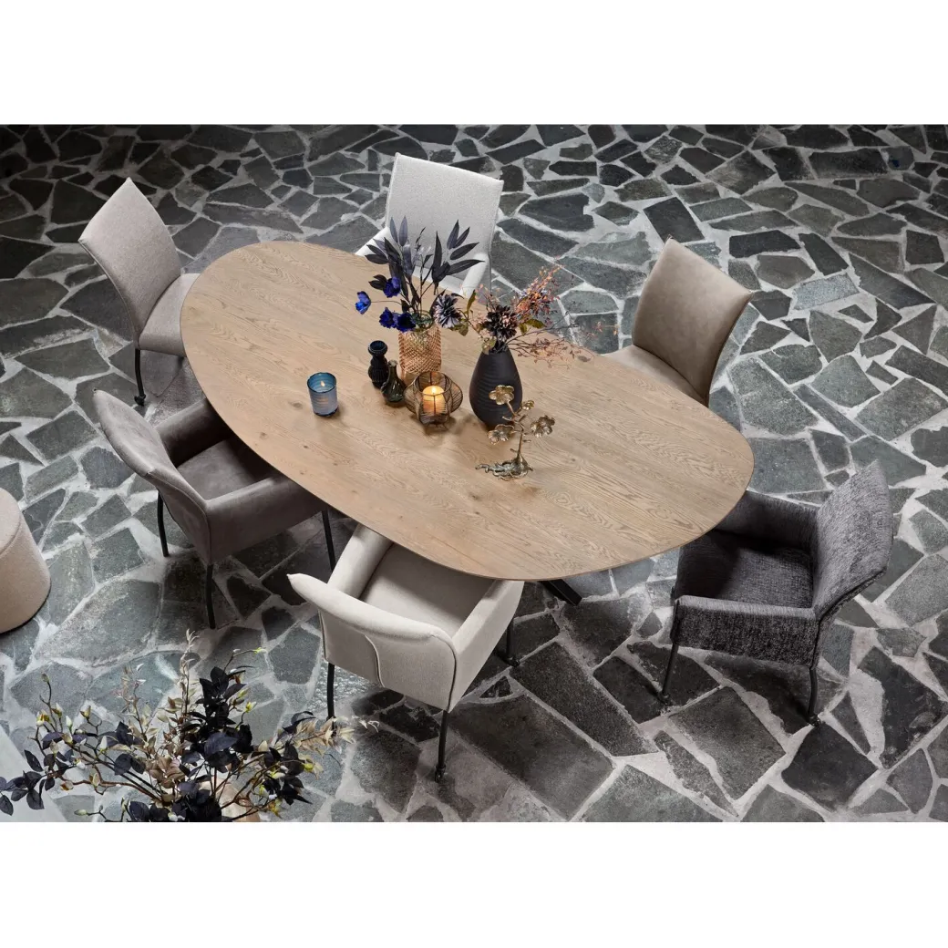 Hot Pronto Wonen Eetkamerstoel Vitale microvezel taupe