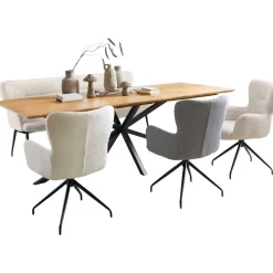 Discount Pronto Wonen Eettafel Aska teak 240x100 cm rechthoekig naturel brushed