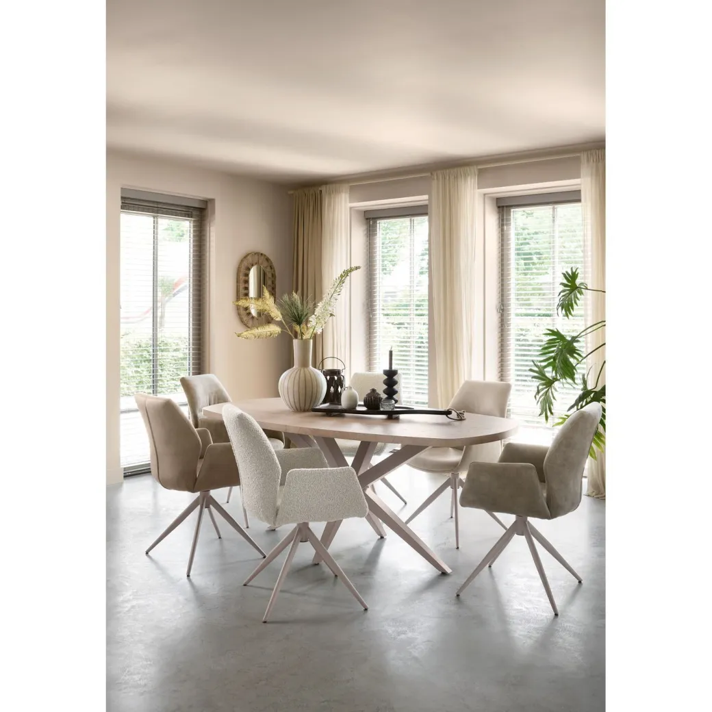 Best Pronto Wonen Eettafel Mascaro 160x92 cm Deens ovaal misty oak
