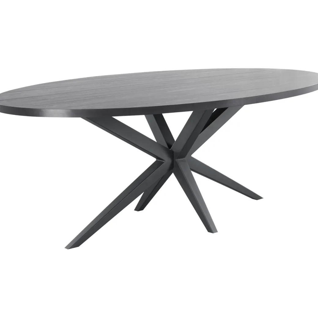 Online Pronto Wonen Eettafel Mascaro 220x120 cm ovaal zwart