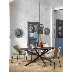 Pronto Wonen Eettafel Piastra 230x115 cm ovaal zwart