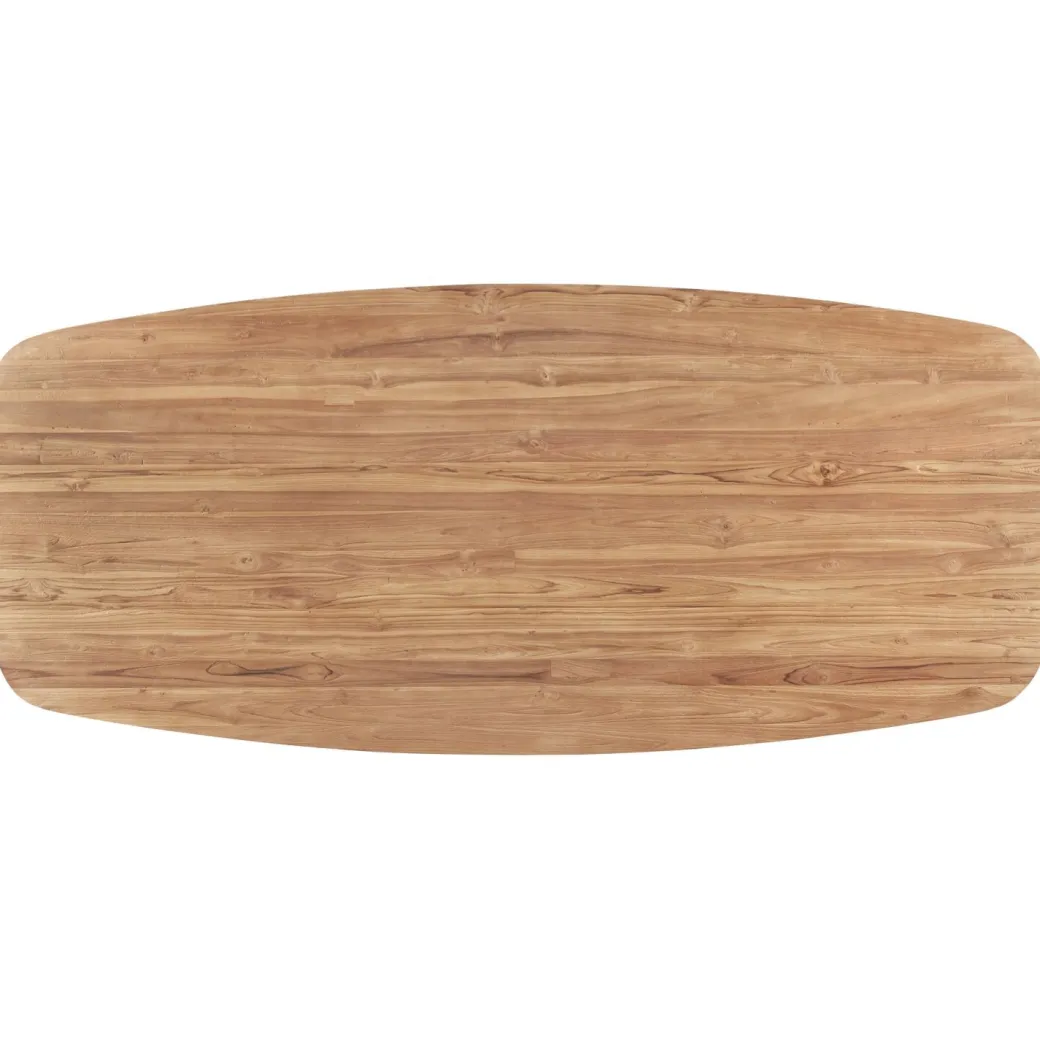 Hot Pronto Wonen Eettafel Romaro teakhout 260x110 cm Deens ovaal mix rough
