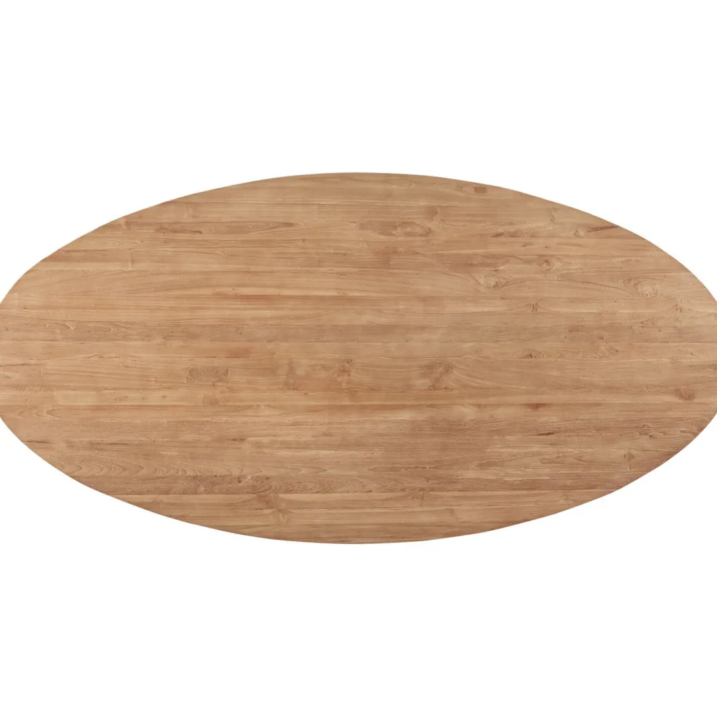 Hot Pronto Wonen Eettafel Romaro teakhout 200x100 cm ovaal mix rough
