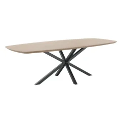 Discount Pronto Wonen Eettafel Tavolo eikenhout 240x100 cm Deens ovaal lichtbruin