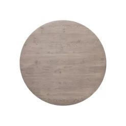 Hot Pronto Wonen Eettafel Tavolo eikenhout 130 cm rond lichtgrijs
