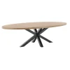 Outlet Pronto Wonen Eettafel Tavolo eikenhout 260x125 cm ovaal naturel grijs