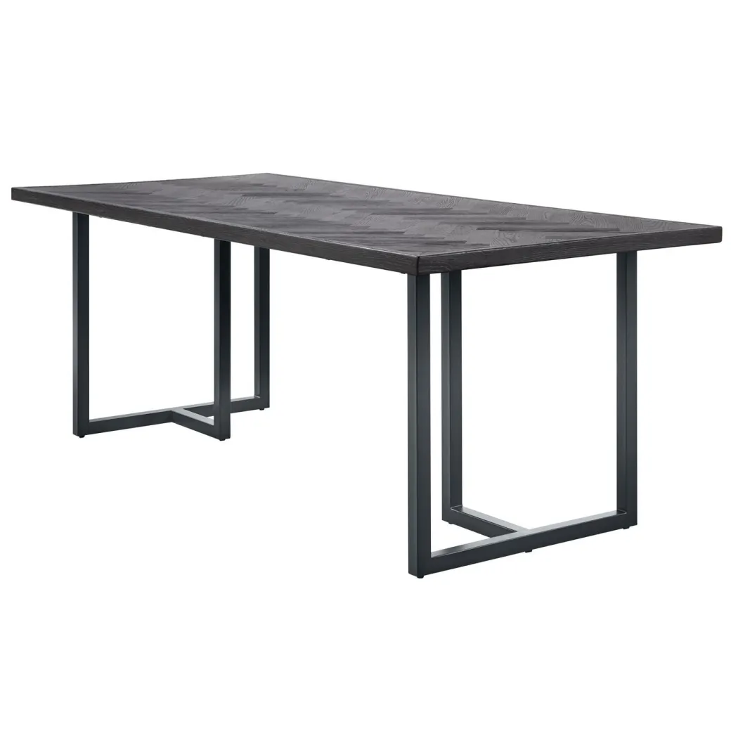 Outlet Pronto Wonen Eettafel Vinito 190x95 eiken fineer zwart
